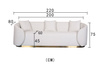 Luksusowa sofa biała- Nua