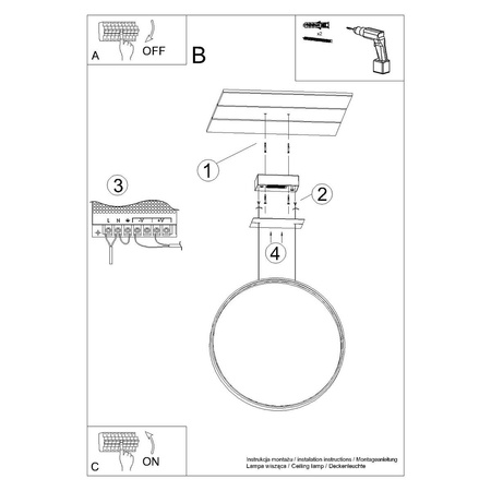 Lampa wisząca RIO 110 biały LED 4000K