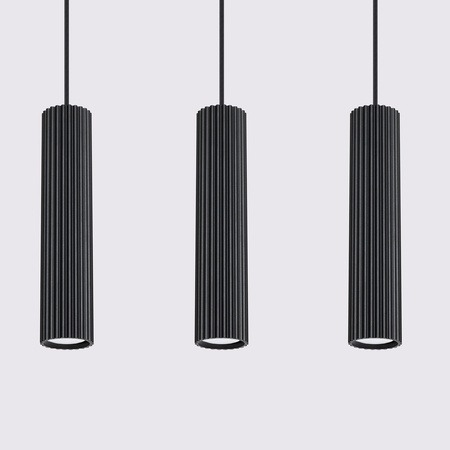 Lampa wisząca KARBON 3L czarny