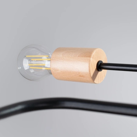 Żyrandol industrialny TIMBO 6 czarny