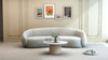 Sofa w stylu Art Deco w kolorze biały ecru- Nua
