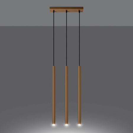 Lampa wisząca PASTELO 3L złota