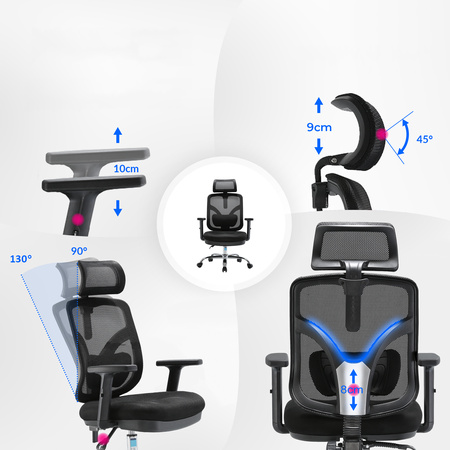 Fotel ergonomiczny ANGEL obrotowy jOkasta Czerwona