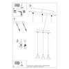 Lampa wisząca TALEJA 3 czarna [E27]