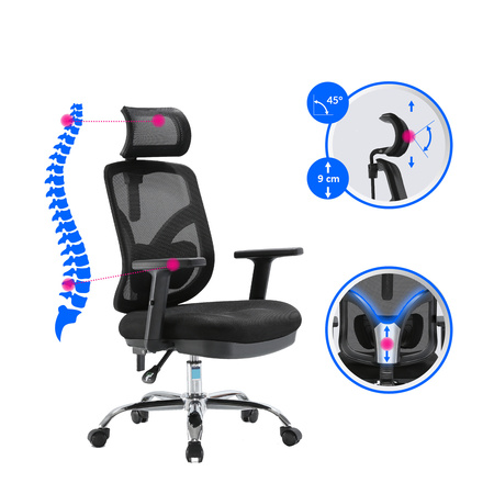 Fotel ANGEL ergo- obrotowy jOkasta Niebieski