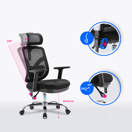 Fotel ergonomiczny ANGEL obrotowy jOkasta Czerwona