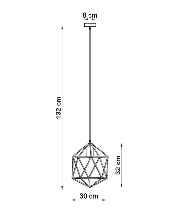 Lampa wisząca GASPARE czarna