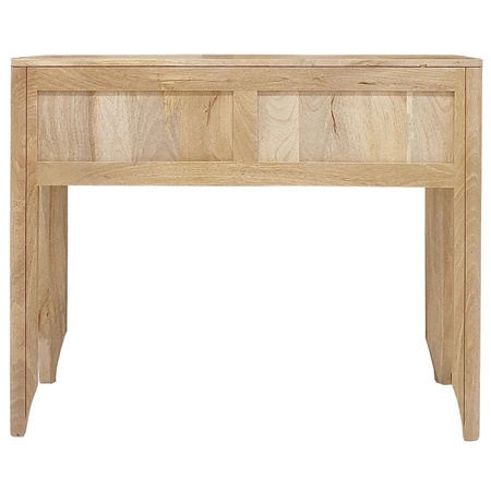 Konsola toaletka z litego drewna mango 100 cm, szuflady - natural