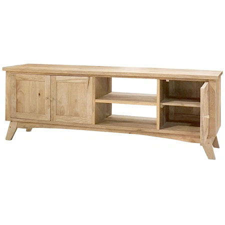 Drewniana długa szafka RTV z litego mango180 cm-NOVA