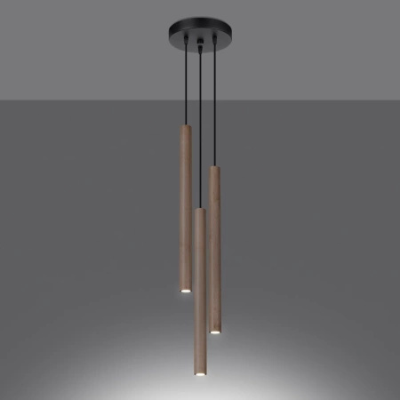 Lampa wisząca PASTELO 3P drewno
