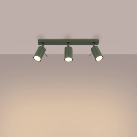 Plafon RING 3L zielony oliwkowy