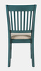 Krzesło do jadalni ciemnoturkusowe tapicerowane – styl rustykalny shabby chic