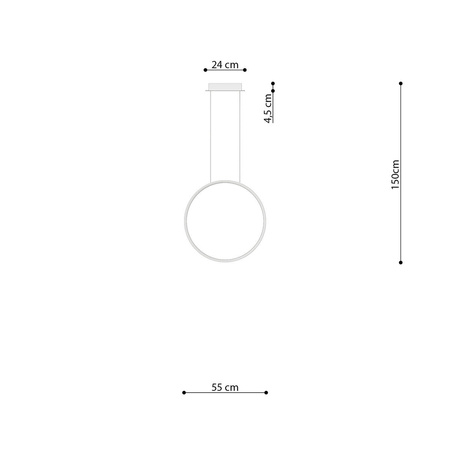 Lampa wisząca RIO 55 biały LED 3000K