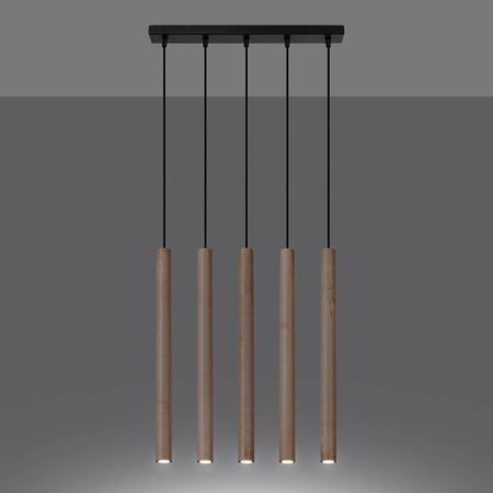 Lampa wisząca PASTELO 5L drewno