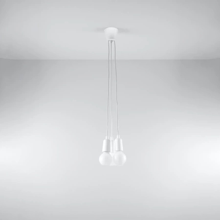 Lampa wisząca DIEGO 3 biała