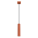 Lampa wisząca KARBON 1 ochra czerwona