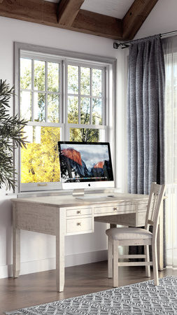 Krzesło do jadalni rustykalne – kremowa tapicerka shabby-chic (drewniane, akacja)