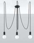 Żyrandol EDISON 3 czarny
