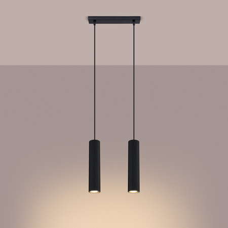 Lampa wisząca KARBON 2 czarny