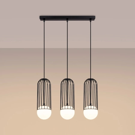 Lampa wisząca BRINA 3L czarna