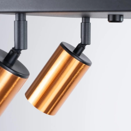 Plafon WINX 4 czarny/miedź