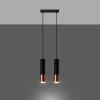 Lampa wisząca LOOPEZ 2 czarny/miedź