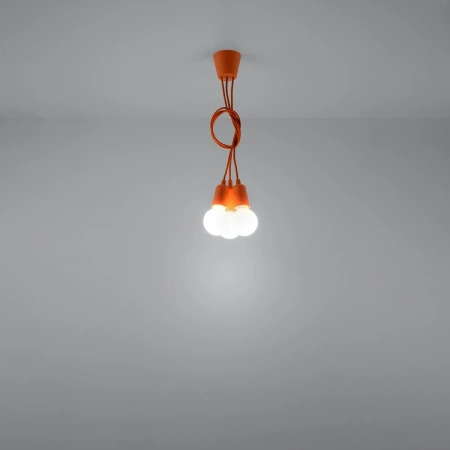 Lampa wisząca DIEGO 3 pomarańczowy