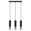 Lampa wisząca LOOPEZ 3L czarny/chrom