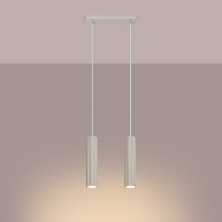 Lampa wisząca KARBON 2 beżowy