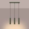 Lampa wisząca LAGOS 3L zielona oliwka