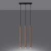Lampa wisząca PASTELO 3L drewno