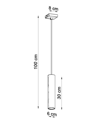 Lampa wisząca LAGOS 1 czarny