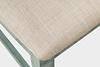 Krzesło tapicerowane turkusowo-miętowe shabby chic – drewno akacji, styl rustykalny