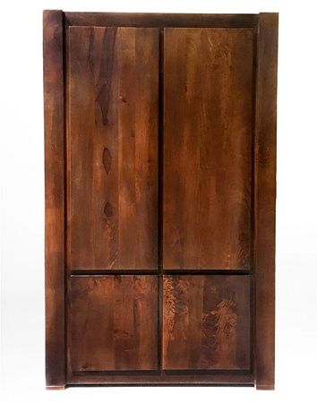 Duża szafa do sypialni z litego drewna mango – 120 cm szerokości