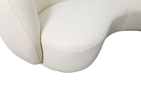Sofa w stylu Art Deco w kolorze biały ecru- Nua