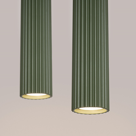 Lampa wisząca KARBON 2 zielona oliwka