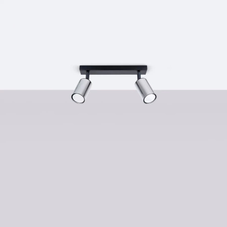 Plafon WINX 2 czarny/chrom