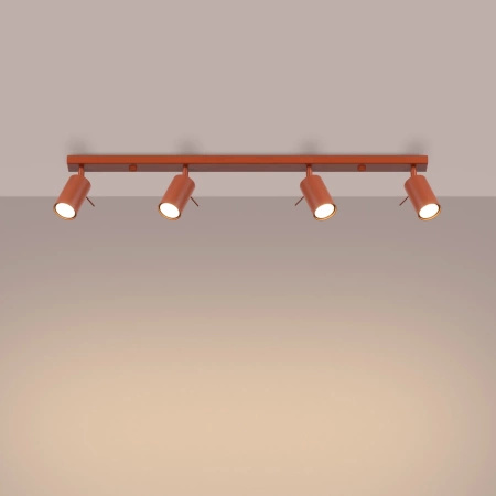 Plafon RING 4L ochra czerwona