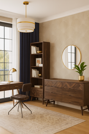 Komoda 155 cm z drewna akacjowego – elegancja retro
