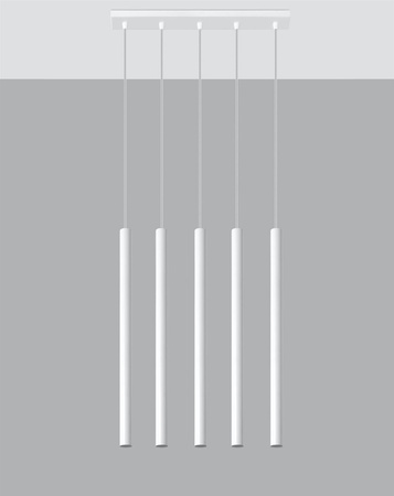 Lampa wisząca PASTELO 5 biała