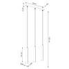 Lampa wisząca PRYSM 3L czarna