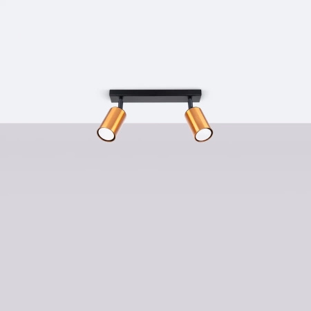 Plafon WINX 2 czarny/miedź