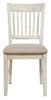 Krzesło do jadalni rustykalne – kremowa tapicerka shabby-chic (drewniane, akacja)