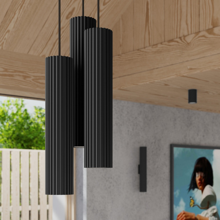 Lampa wisząca KARBON 3P czarny