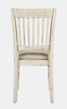 Krzesło do jadalni rustykalne – kremowa tapicerka shabby-chic (drewniane, akacja)