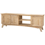 Drewniana długa  szafka RTV z litego mango180 cm-NOVA