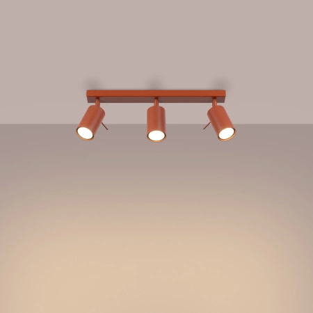 Plafon RING 3L ochra czerwona