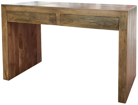 Drewniane biurko mango 120 cm w kolorze toffi