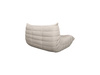 Sofa dwuosobowa- jasnobeżowa – nowoczesny design, pikowanie, tkanina aksamitna NUA