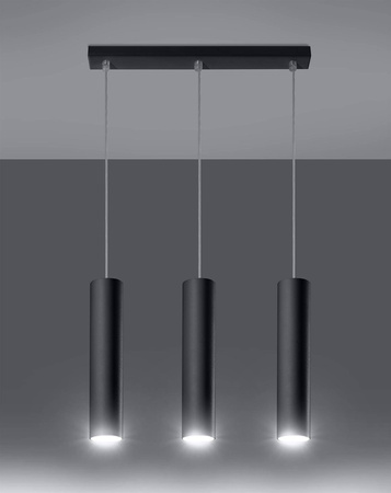 Lampa wisząca LAGOS 3L czarny
